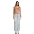 thumbnail image 2 of Madden NYC Juniors' Square Neck Top, Sizes XS-3XL, 2 of 5