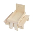 thumbnail image 3 of Squirrel Picnic Table, Wooden Easy Installation Squirrel Picnic Table Feeder Thicken Scratch Resistant  for Parks for Squirrel Natural Wood Color,Natural Wood Color with Red, 3 of 8