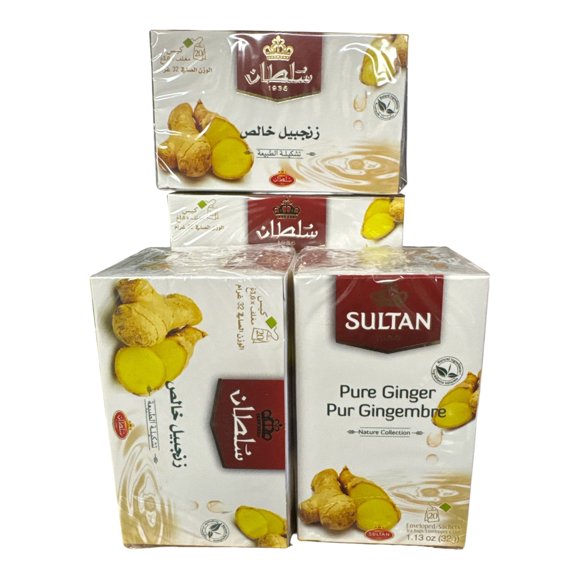 SULTAN Tisane Pure Ginger - 5 Pack (20 Bags Each)