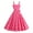 Dark Pink, variant on Women Dress Princess Style A-line Big Hem Shirring Ruffle Color Matching Tight Elastic Waist Sleeveless Christmas Party Prom Dress