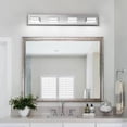 thumbnail image 6 of 30-Inch 4-Light LED Modern Chrome Bathroom Vanity Light Fixtures Over Mirror, Bathroom Lighting Fixtures with Cool White 6000K, Rotatable Vanity Wall Lights for Bath Restroom Powder Room, 6 of 8
