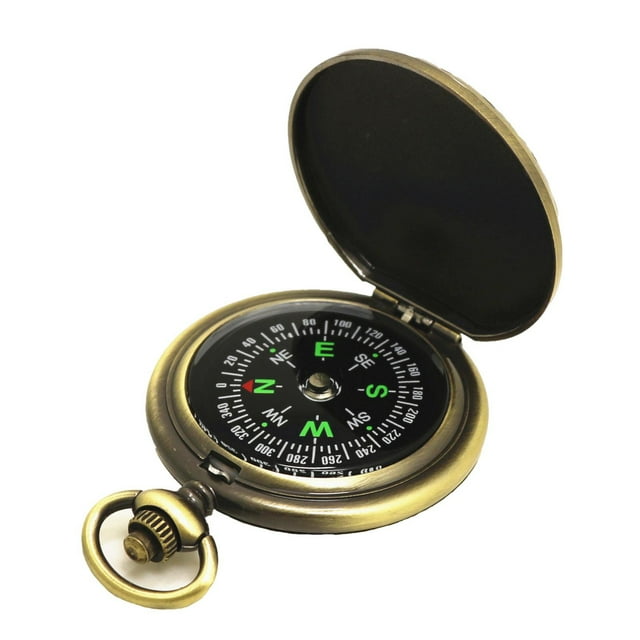 Visland Camping Survival Compass Waterproof High Sensitivity Accurate Positioning Easy to Read Retro Style Navigation Compass