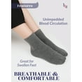 thumbnail image 5 of HUGH UGOLI Women Diabetic Ankle Socks, Super Soft & Thin Bamboo Socks, Wide & Loose, Non-Binding Top & Seamless Toe, 4 Pairs, Melange Gray, Shoe Size: 10-12, 5 of 5