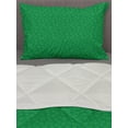 thumbnail image 3 of Clover Comforter & Sham Bedding Set, Simple Monochrome Repetition of Continuous Irish Shamrock Leaves St Patrick's Day, 3 pcs Duvet Set Microfiber Filling Quilt, 5 Sizes, Green, by Ambesonne, 3 of 4