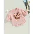 thumbnail image 2 of Big Sister Little Sister Matching Outfits Baby Girl Chunky Knit Sweater Romper Fall Winter Warm Knitted Sweatshirt Bodysuit, 2 of 8
