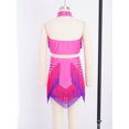 thumbnail image 3 of TiaoBug Kids Girls Latin Dance Outfits Fringe Tassels Halter Backless Crop Top with Mini Skirts Dancewear Hot Pink 8, 3 of 7