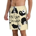 thumbnail image 2 of KLL Panda Doing Yoga Men's Casual Summer Beach Shorts Hawaiian Shorts with Pockets-Medium, 2 of 5