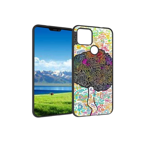 Compatible with Google Pixel 4A 5G Phone Case, Brain-25 Case Men Women, Flexible Silicone Shockproof Case for Google Pixel 4A 5G
