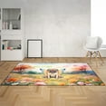 thumbnail image 2 of Welcome Spring Fairy Pug in Flower Meadow Indoor Rug Dog Lover Gifts Carpet Living Bed Room Sofa Home Decor - 13002, 2 of 5
