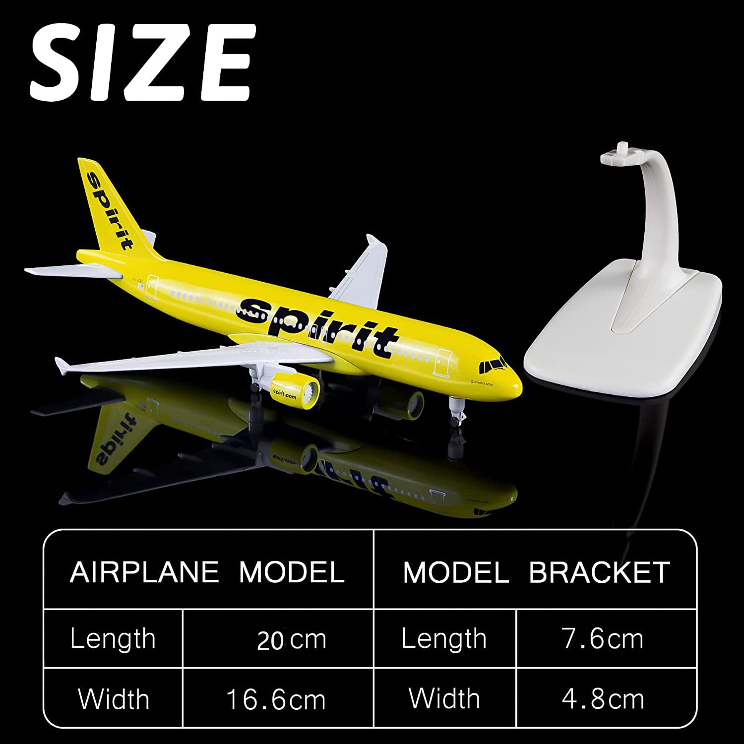 20cm American Spirit A320 Airplane  Model Simulation Aircraft Model Aviation Model Aircraft Kits for Collection and Gift