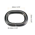 thumbnail image 2 of Uxcell 20x12mm Oval Buckles Iron Electroplating Black 6 Pack, 2 of 4