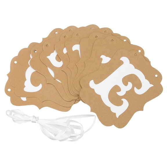 Clispeed Gar Banner for Wedding Decoration in Light Brown, 2.4m Ribbon Length