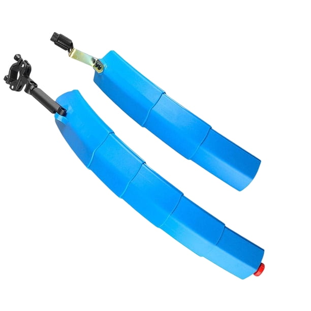 Eigraketly Guardabarros trasero de plástico anticolisión para bicicleta, Kits de reparación de luz trasera telescópica Flexible, piezas de Ciclismo Azul con luz