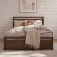 thumbnail image 2 of Grain Wood Furniture Loft Queen Size Solid Wood Bed, Brushed Mocha, 2 of 7