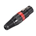 thumbnail image 3 of Conector XLR hembra de 3 pines, Conector de adaptador de micrófono, Conector de audio de micrófono, Negro, 3 unidades Unique Bargains micrófonos de videojuegos, 3 of 4