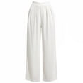 thumbnail image 3 of Women Linen Pants High Waisted Pants for Women Wide Leg Plus Size Palazoos with Pockets Womens Summer Beach Vacation Long Trousers, 3 of 5
