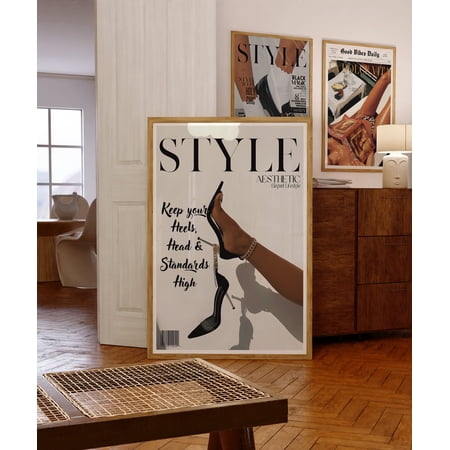 POSTER Style Magazine Poster, High Heels Poster, 70s Retro Print, Old Money Aesthetic, Elegant Poster, Vogue Print, Stylish Poster, Trendy Print-UNFRAMED