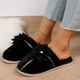 thumbnail image 2 of Vedolay House Slippers for Women Comfort Slippers Plush Lining Slip-On House Shoes for Indoor Black,37, 2 of 5