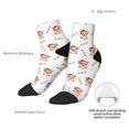 thumbnail image 6 of Fuzoiu Corgi With Santa Claus Hat Print Adult Socks, Crew Moisture-wicking Socks, Unisex Cushion Crew Socks,Casual Sports Ankle Socks, 6 of 7