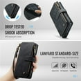 thumbnail image 6 of CaseMe Case for iPhone 17 Pro Wallet Case for Women Men, Fashion Durable PU Leather Magnetic Flip Lanyard Strap Wristlet Zipper Card Holder Wallet Phone Case for iPhone 17 Pro 6.3-inch,Black, 6 of 9