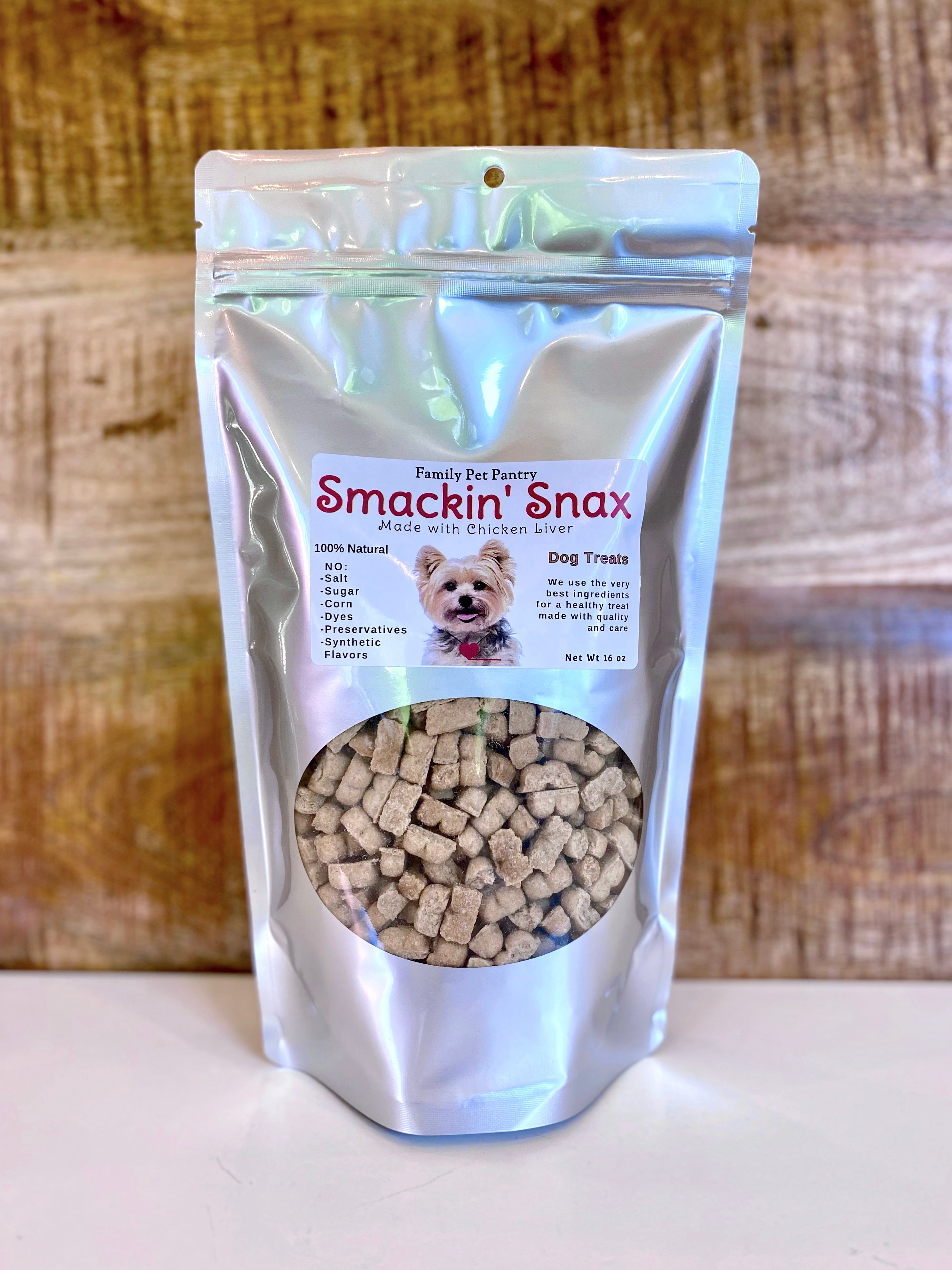 Smackin' Snax Chicken Liver Dog Treats Tiny's 16oz