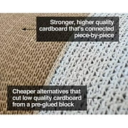 PetFusion 3-Sided Vertical Multiple Angle Cat Scratcher Pad Lounge, 6 Usable Sides, Brown