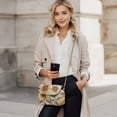 thumbnail image 2 of Pzuqiu Sunflower Crossbody Leather Bags for Women Minimalist Lightness Leather Quilted Shoulder Bag with Chain Strap Soft Functional Trendy for Daily Use and Travel, 2 of 7