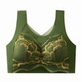 thumbnail image 3 of Weikingp Comfortable Bras For Older Women Bras That Cover Side And Back Fat Minimizer Bras For Women Full Coverage Body And Bra Supportive Comfort Bra Racerback Bras For Women Green 4XL, 3 of 4