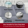 thumbnail image 2 of Mellanni Sheet Set Brushed Microfiber, Extra Deep Pocket, 5 Piece Split King, Navy Blue, 2 of 8