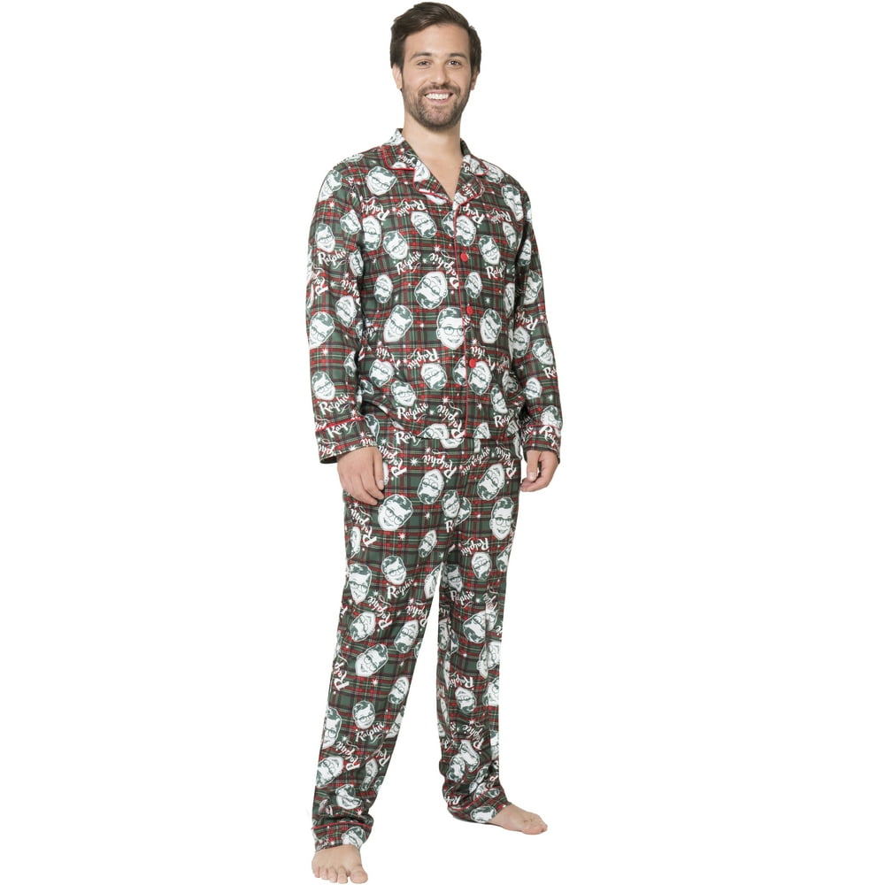 Intimo - Christmas Story Mens Ralphie Coat Front Pajama Set, Multi, M ...