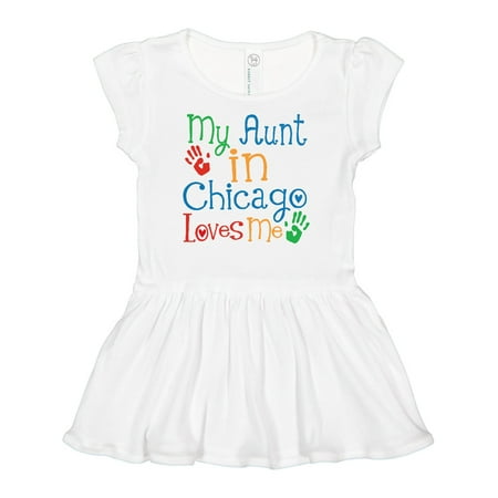 

Inktastic My Aunt in Chicago Loves Me Girls Baby Dress