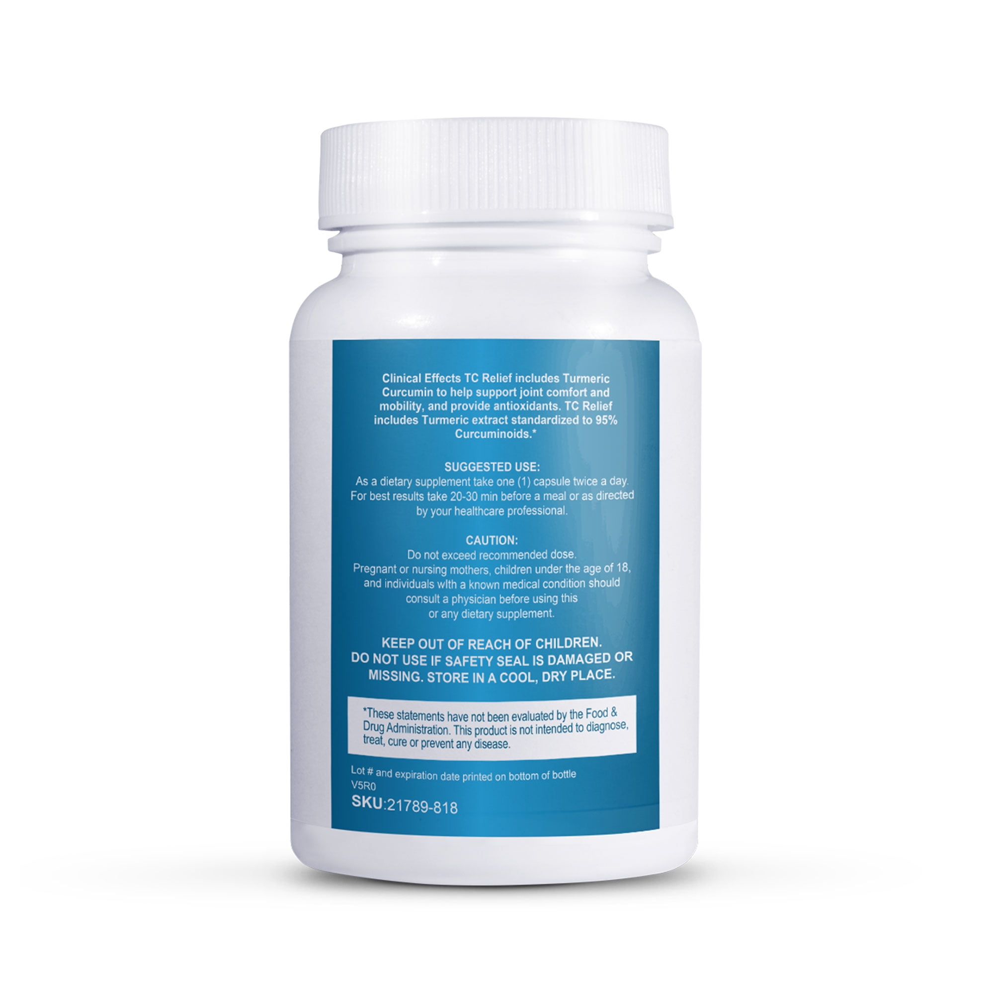 Clinical Effects TC Relief - Turmeric Curcumin with Bioperine Black Pepper - 60 Capsules