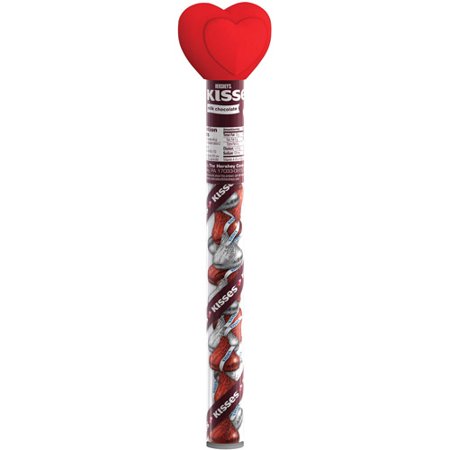 Hershey's Kisses Milk Chocolate Filled Valentine's Heart Topper Cane, 3.2 Oz.