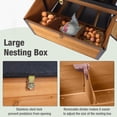 thumbnail image 6 of Aivituvin Extra Large Chicken Coop with Run Chicken Cage with Wheels Hen House with Nesting Boxes, Metal Sliding Tray and Iron Frame for 6-8 Chickens, 6 of 9