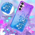 thumbnail image 4 of Compatible with Samsung Galaxy S24 Plus Cute Case Glitter Gradient Quicksand Case Luxury Bling Sparkle Colorful Phone Cover Women Girls Girly Slim Soft TPU Liquid Case, Blue Purple, 4 of 15