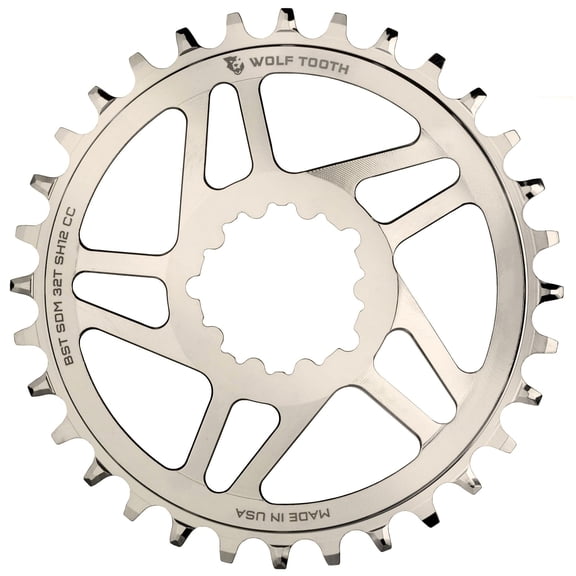 Wolf Tooth Direct Mount Chainrings for Cane Creek and SRAM Cranks for Shimano 12spd Hyperglide  Chain Nickel Boost 32T