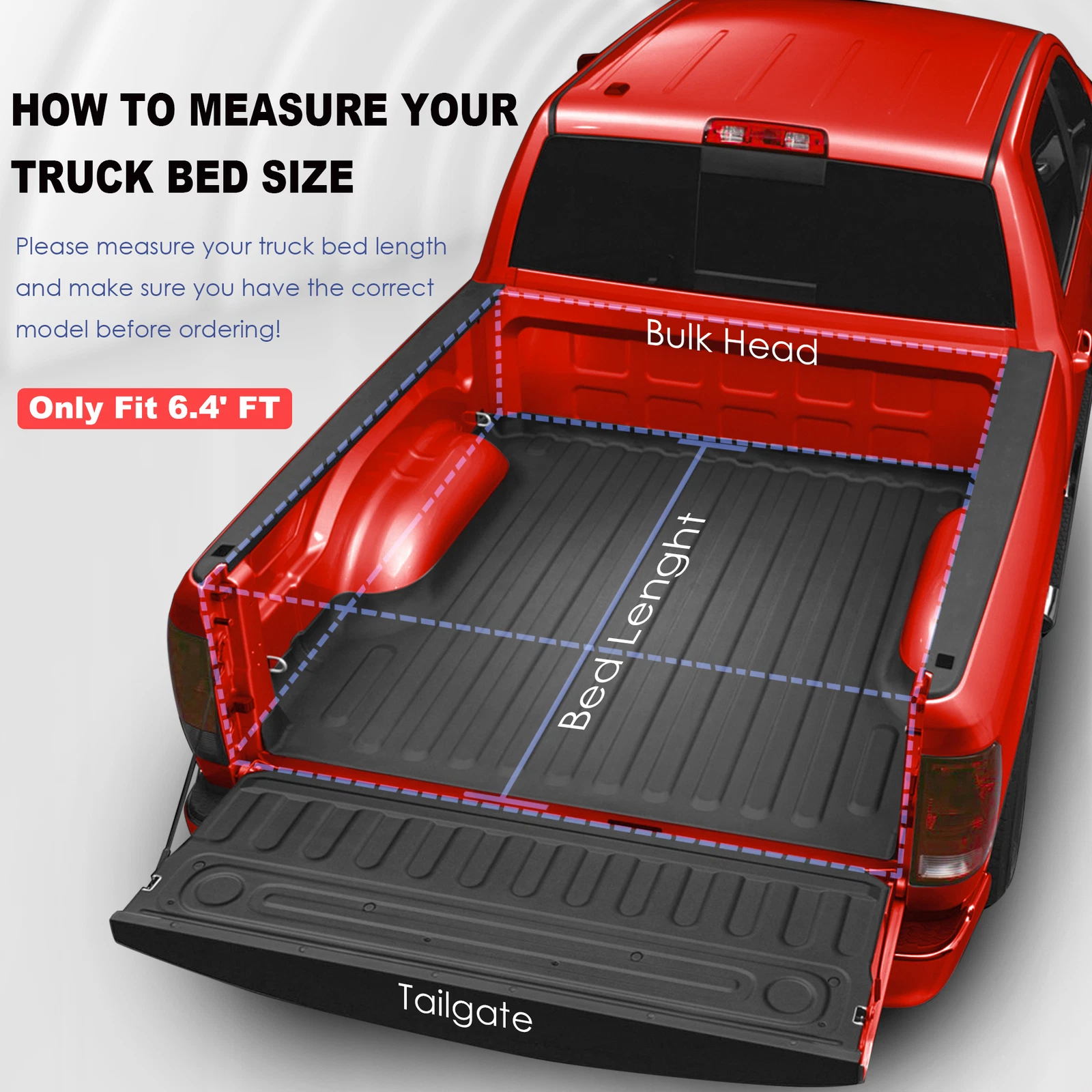 MOSTPLUS Roll Up 6.5FT Tonneau Cover for 2019-2026 Ram 1500 Classic Only, 2003-2018 Dodge Ram 1500 Standard, 2003-2026 Ram 2500/3500 Standard (No Ram Box)