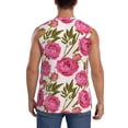 thumbnail image 4 of Pofeuu Rose Flowers Print Men's Muscle T-Shirt, Sleeveless, Muscle Tank, Classic Muscle Tee Top For Men Casual Sleeveless Muscle T-Shirt Trendy Clothes-XX-Large, 4 of 7