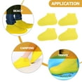 thumbnail image 3 of IDEANATEGRATE 2 Pares De Cubrezapatos Convenientes De Látex Amarillo Impermeables Para Proteger Lluvia, 3 of 8
