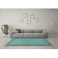 thumbnail image 3 of Ahgly Company Indoor Square Persian Light Blue Traditional Area Rugs, 8' Square, 3 of 4