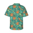 thumbnail image 3 of Fotbe Fall Forest Squirrel Hawaiian Shirt for Men Unisex Summer Beach Casual Short Sleeve Cotton Linen Button Down Shirts-Large, 3 of 9