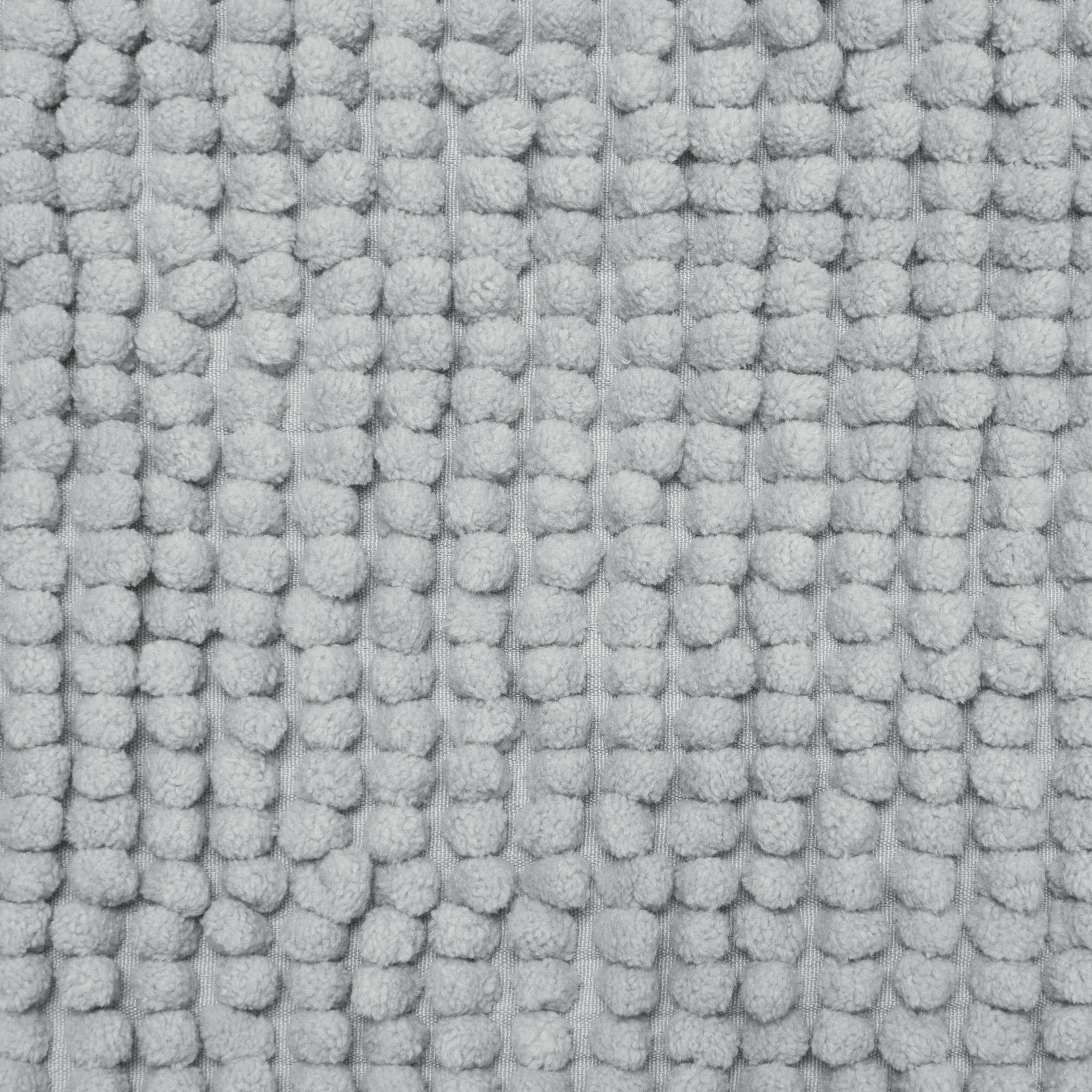 Mainstays Basic Polyester Chenille Noodle Bath Rug, Light School Grey, 17"x24", One Piece