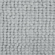 Mainstays Basic Polyester Chenille Noodle Bath Rug, Light School Grey, 17x24, One Piece