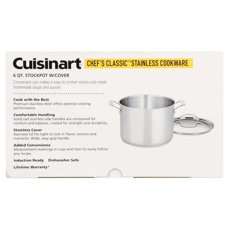 Cuisinart Chefs Classic Stainless 8 Qt. Stockpot w/Cover 
