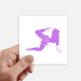 thumbnail image 1 of Dancing Plump Beautiful Woman Sticker Square Waterproof Stickers Wallpaper Car Decal, 1 of 1