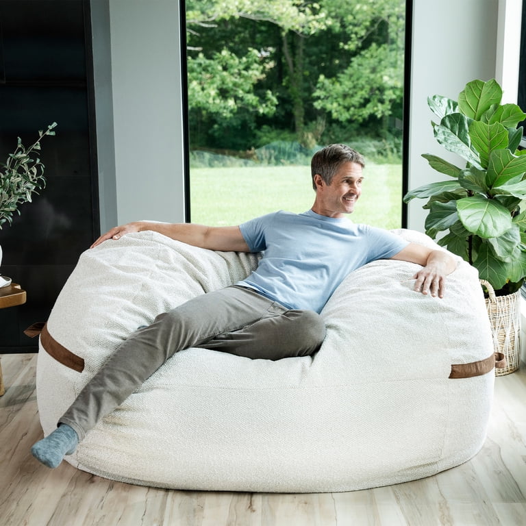 Big Joe Fuf 7Ft Giant Foam Bean Bag Chair, Oversized Couch with