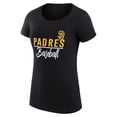 thumbnail image 2 of Women's G-III 4Her by Carl Banks  Black San Diego Padres Team Graphic Fitted T-Shirt, 2 of 3