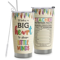 Teacher Appreciation Gifts - Best Teacher Gifts for Women - Daycare Teacher Gifts Back to School - Christmas Gifts for Teacher - Teacher Coffee Mug Stainless Steel Tumbler with Lid And Straws 20oz