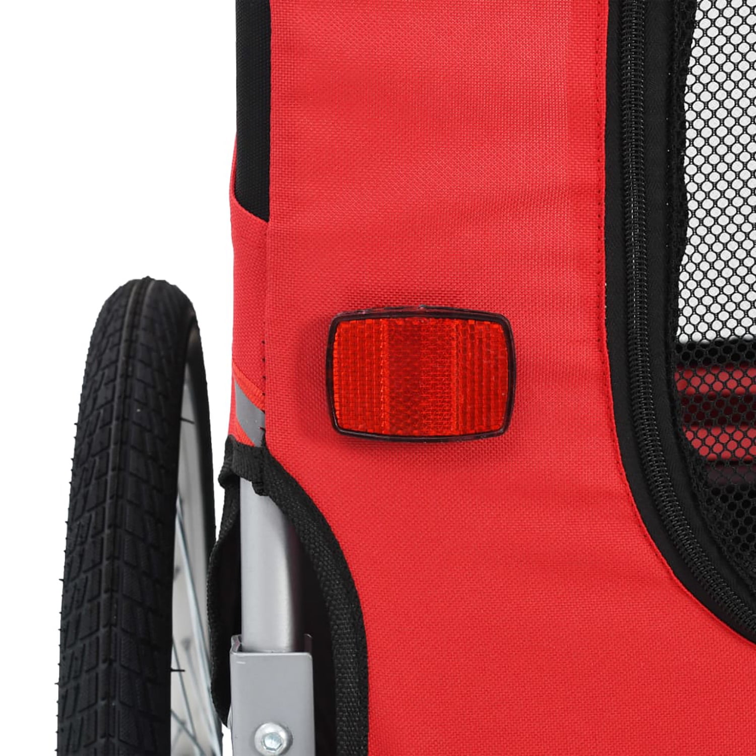 Pefilos 2 in 1 Dog Bike Trailer for Small and Medium Dogs, Pet Stroller Bicycle Carrier w/Hitch, Suspension, Visibility Flag and Reflectors, 55lb Weight Capacity, Red Pefilos 2 in 1 Dog Bike Trailer for Small and Medium Dogs, Pet Stroller Bicycle Carrier w/Hitch, Suspension, Visibility Flag and Reflectors, 55lb Weight Capacity, Red
