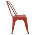 thumbnail image 5 of Vineego Classic Steel Rubber Waterproof Dining Side Chairs, Red (Set of 4), 5 of 7
